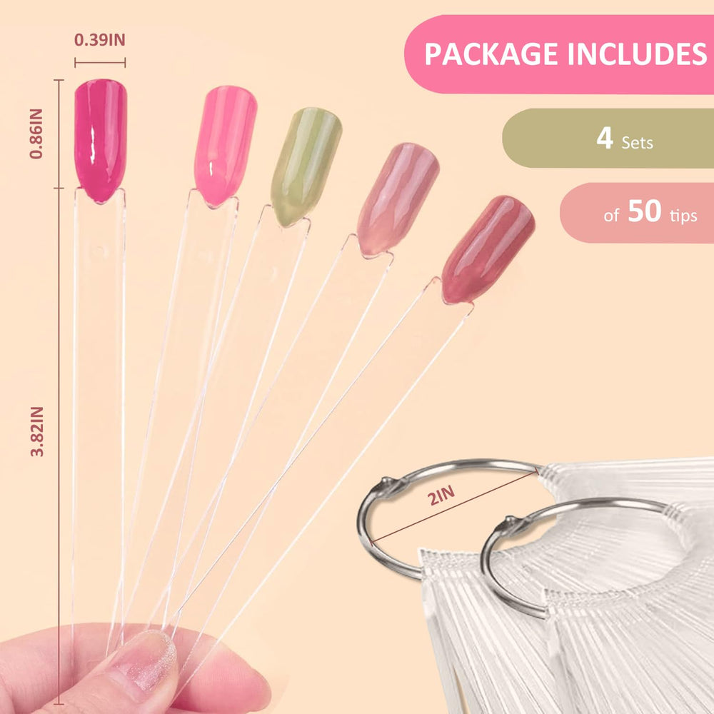 ADULLPONY almond-shaped clear tips showcase polish evenly for accurate color previews.