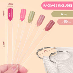 ADULLPONY almond-shaped clear tips showcase polish evenly for accurate color previews.