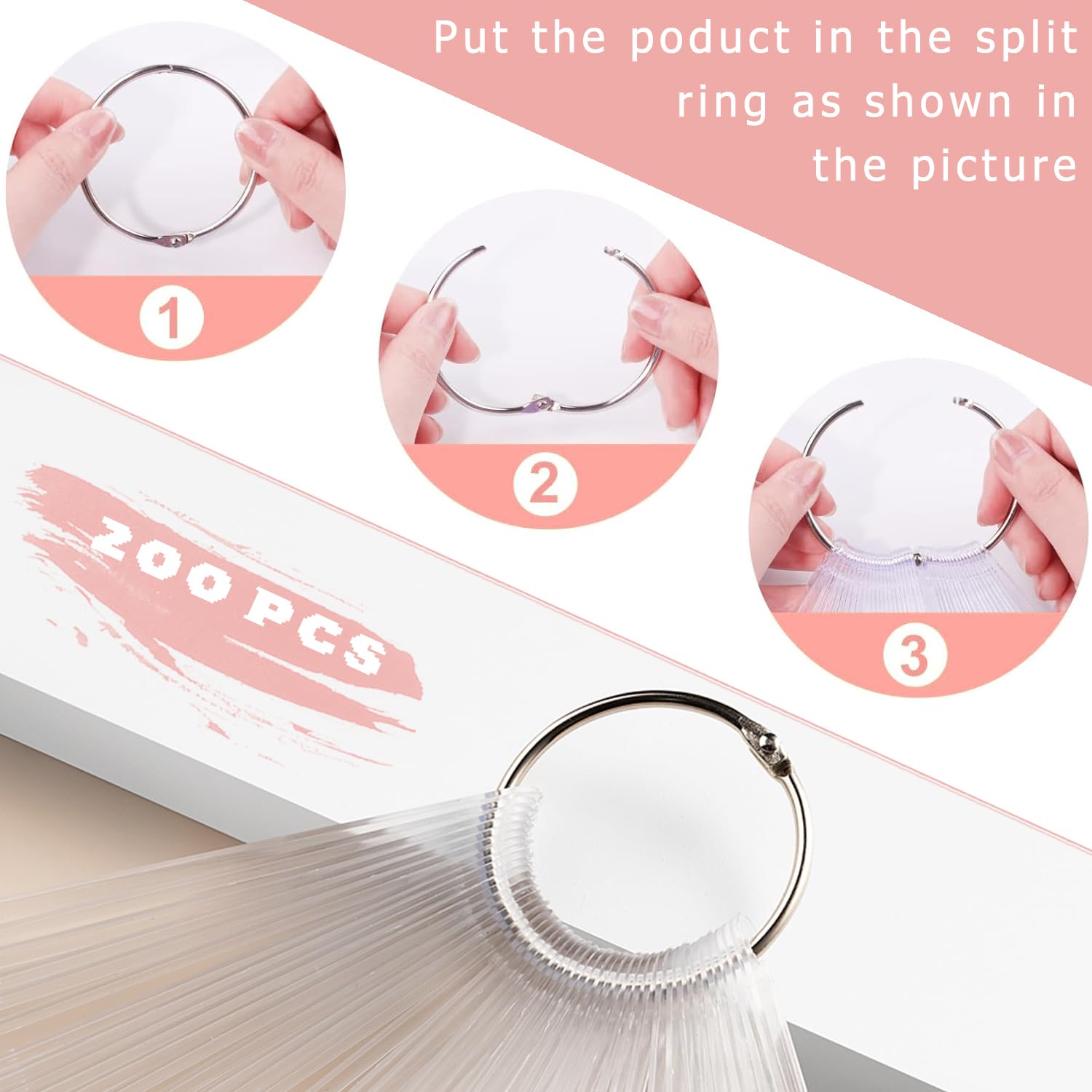ADULLPONY included rings keep swatches organized and portable for on-the-go sessions.