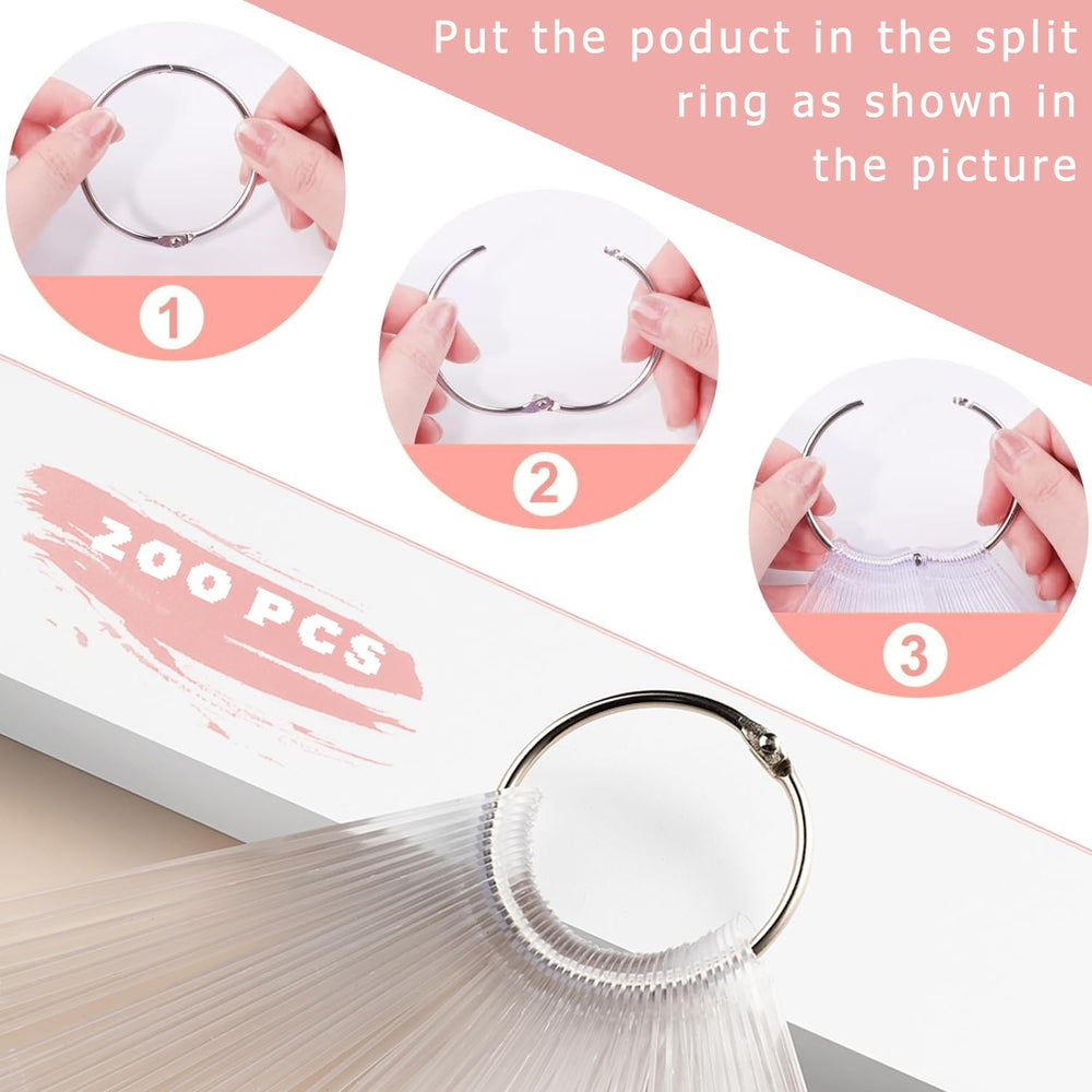 ADULLPONY included rings keep swatches organized and portable for on-the-go sessions.