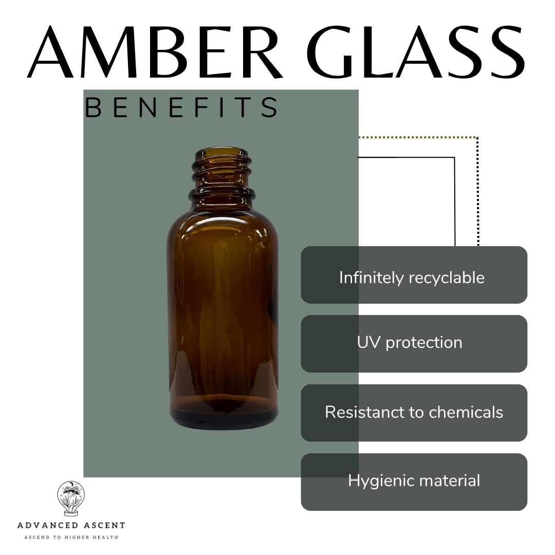 ADVANCED ASCENT travel-sized amber glass nasal sprayer for on-the-go use.