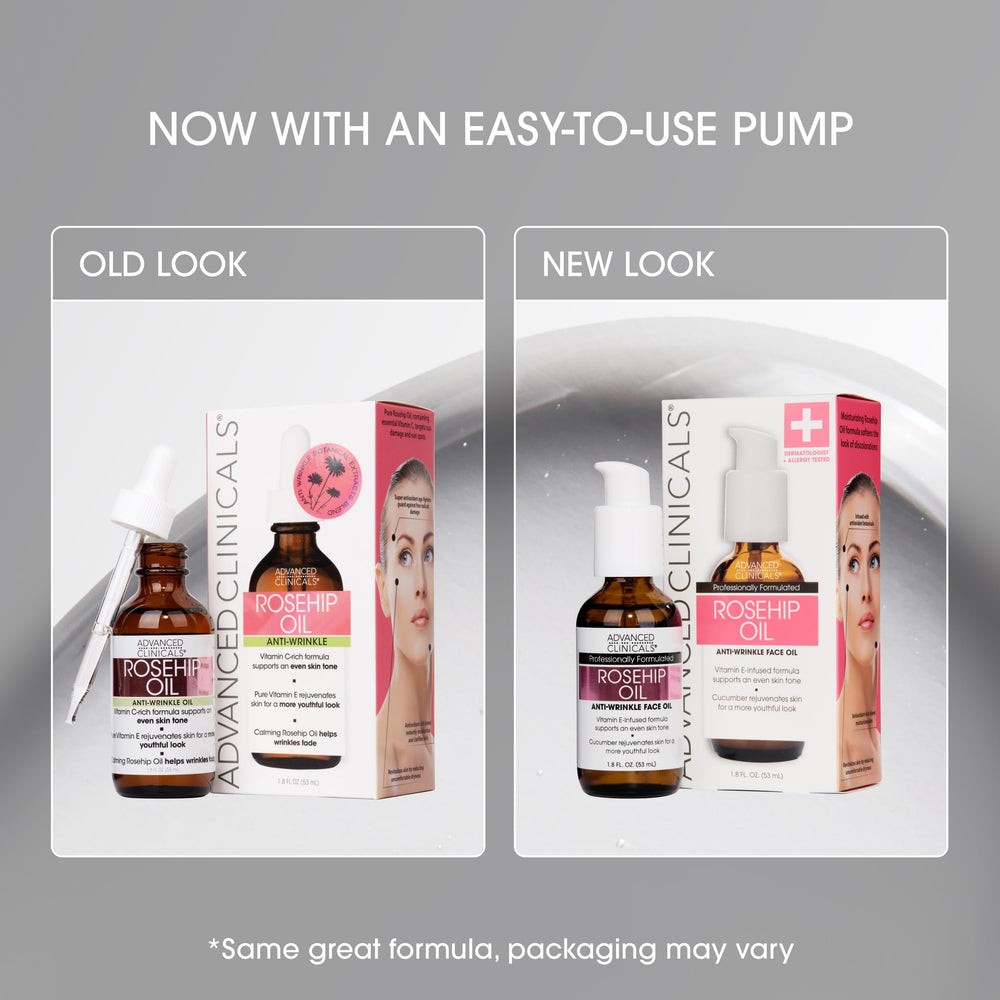 Advanced Clinicals Aceite Rosa Mosqueta, gotitas; hidratación rápida y absorción suave.