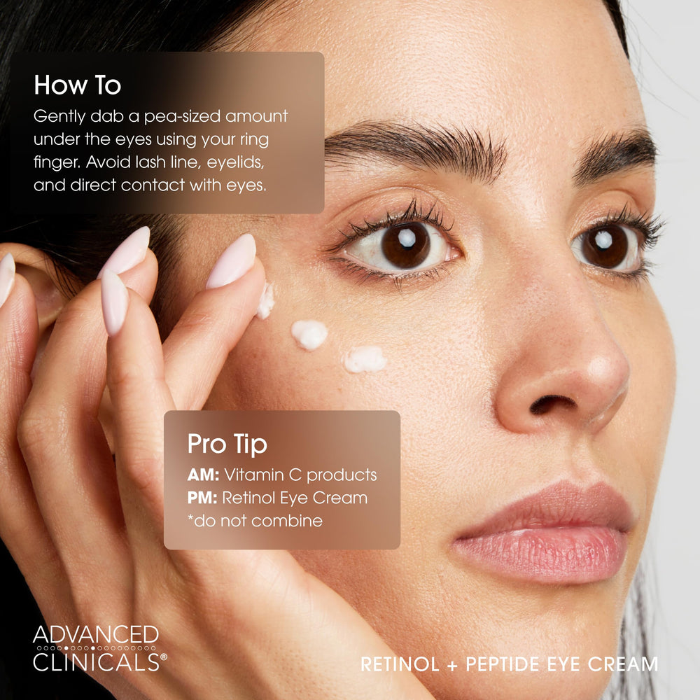 Advanced Clinicals Advanced Retinol Eye Balm con extracto de algas, aporta hidratación al contorno.