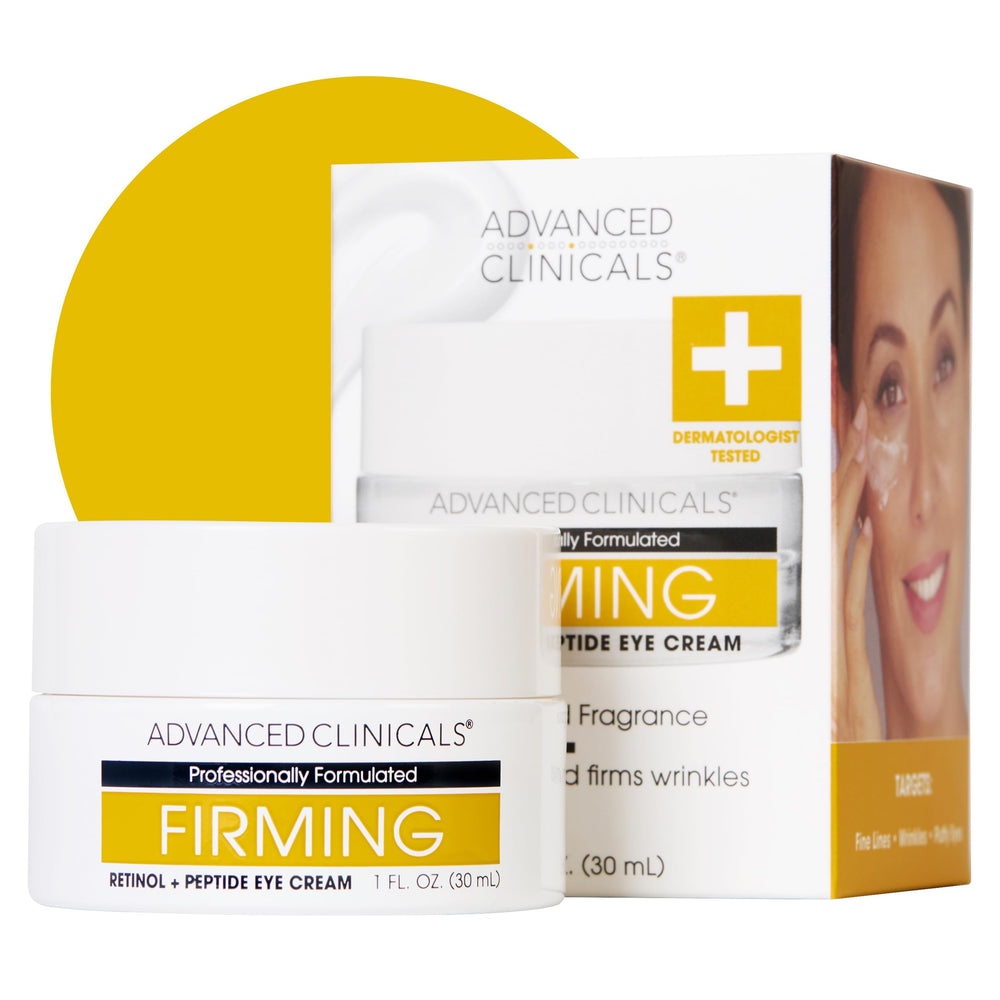 Advanced Clinicals Advanced Retinol Eye Balm en frasco, hidratación para el contorno de ojos.