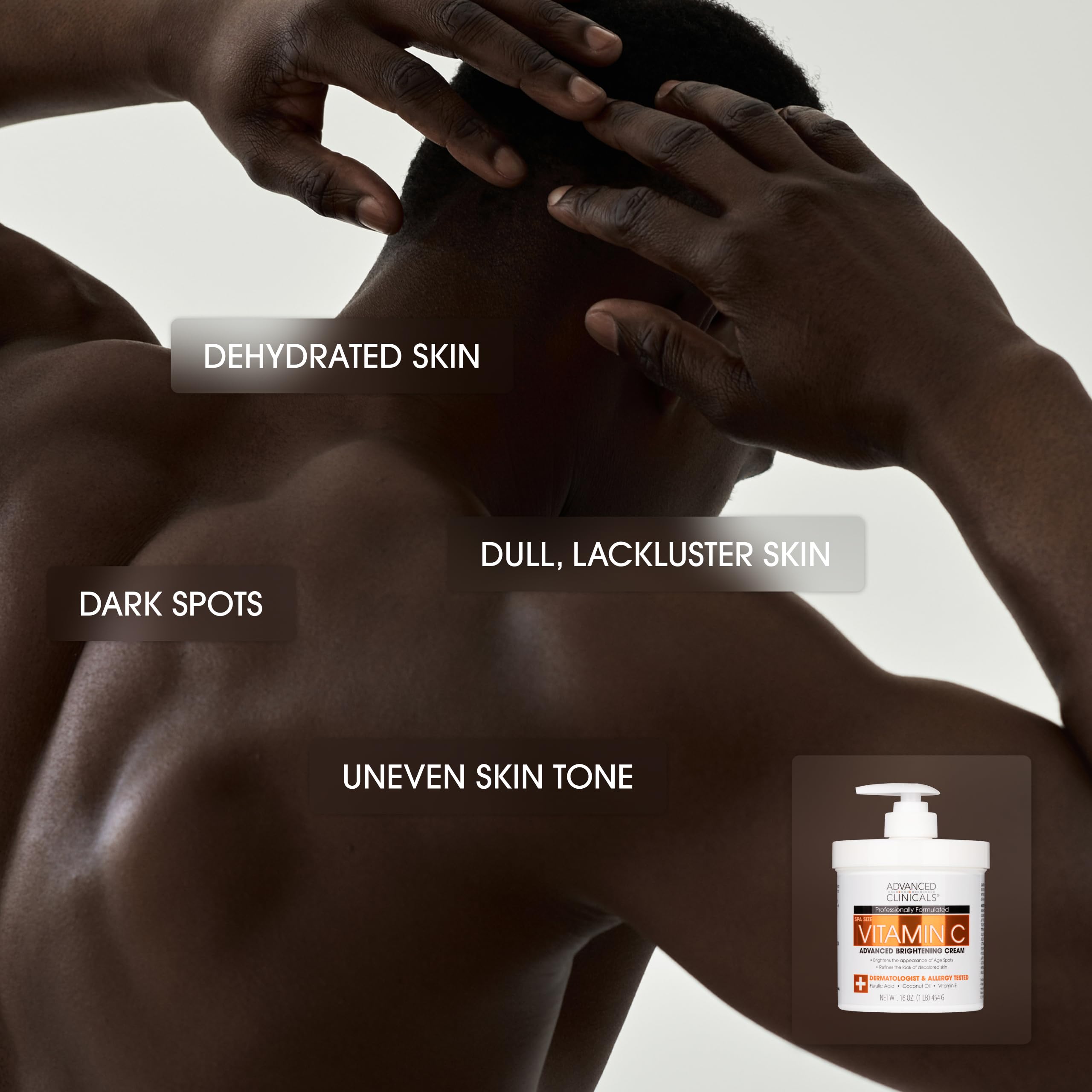 Advanced Clinicals aplicación diaria suave en cuello y brazos