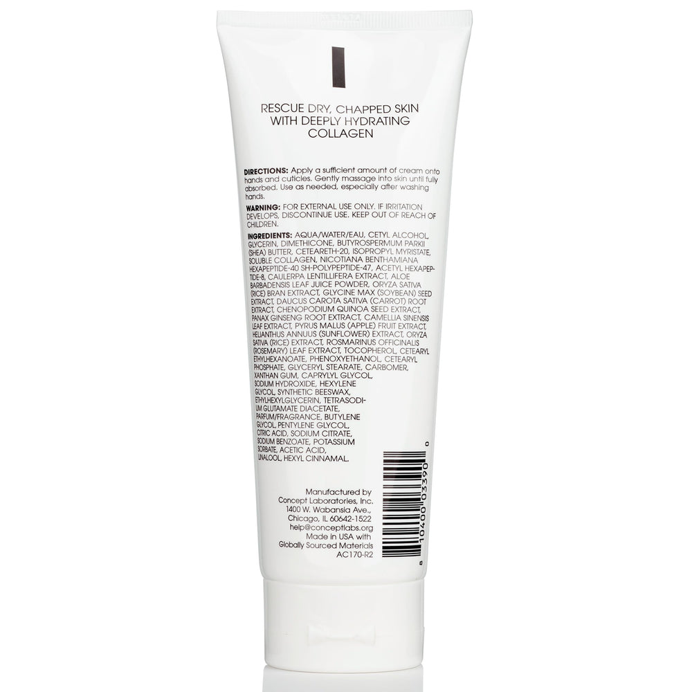 Advanced Clinicals crema de manos con colágeno, empaque exterior para almacenamiento práctico.
