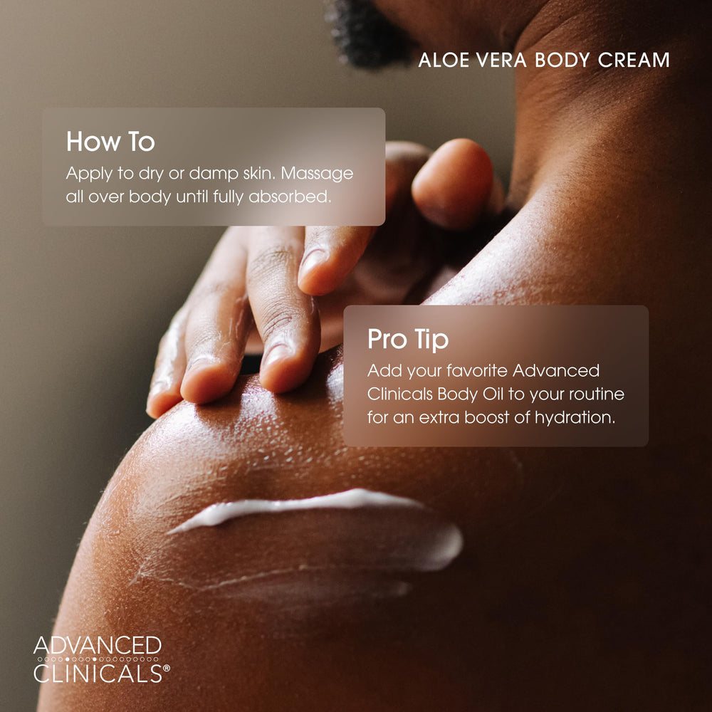 Ingredientes clave de Advanced Clinicals Aloe Vera Loción: aloe vera y vitaminas