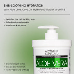 Loción Aloe Vera de Advanced Clinicals: textura cremosa que aporta comodidad