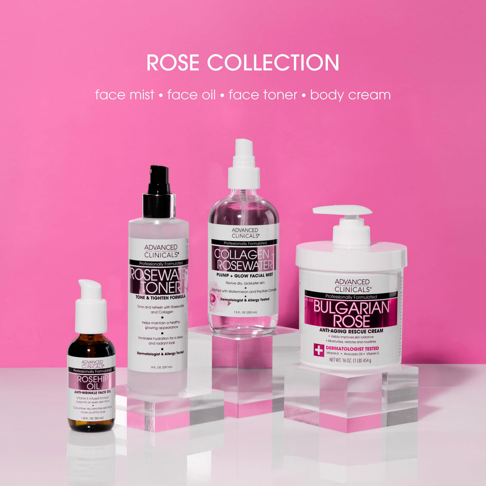Piel más luminosa y suave tras usar la loción rosa bulgara de Advanced Clinicals