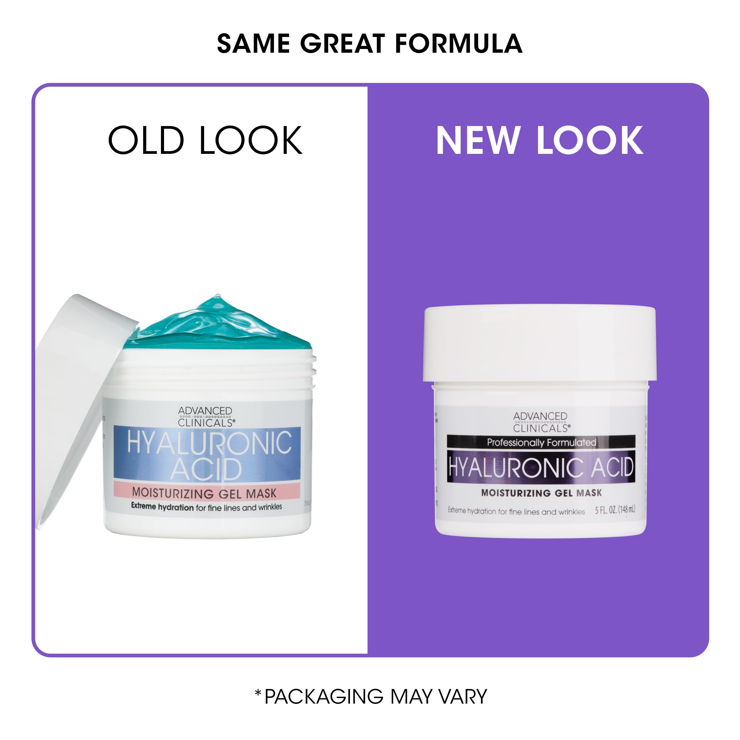 Advanced Clinicals Mascarilla Gel Hialurónico facilita aplicación suave para piel sensible.