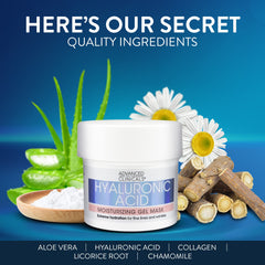 Advanced Clinicals Mascarilla Gel Hialurónico mejora la firmeza de la piel.