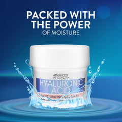 Advanced Clinicals Mascarilla Gel Hialurónico ofrece hidratación prolongada para piel seca.