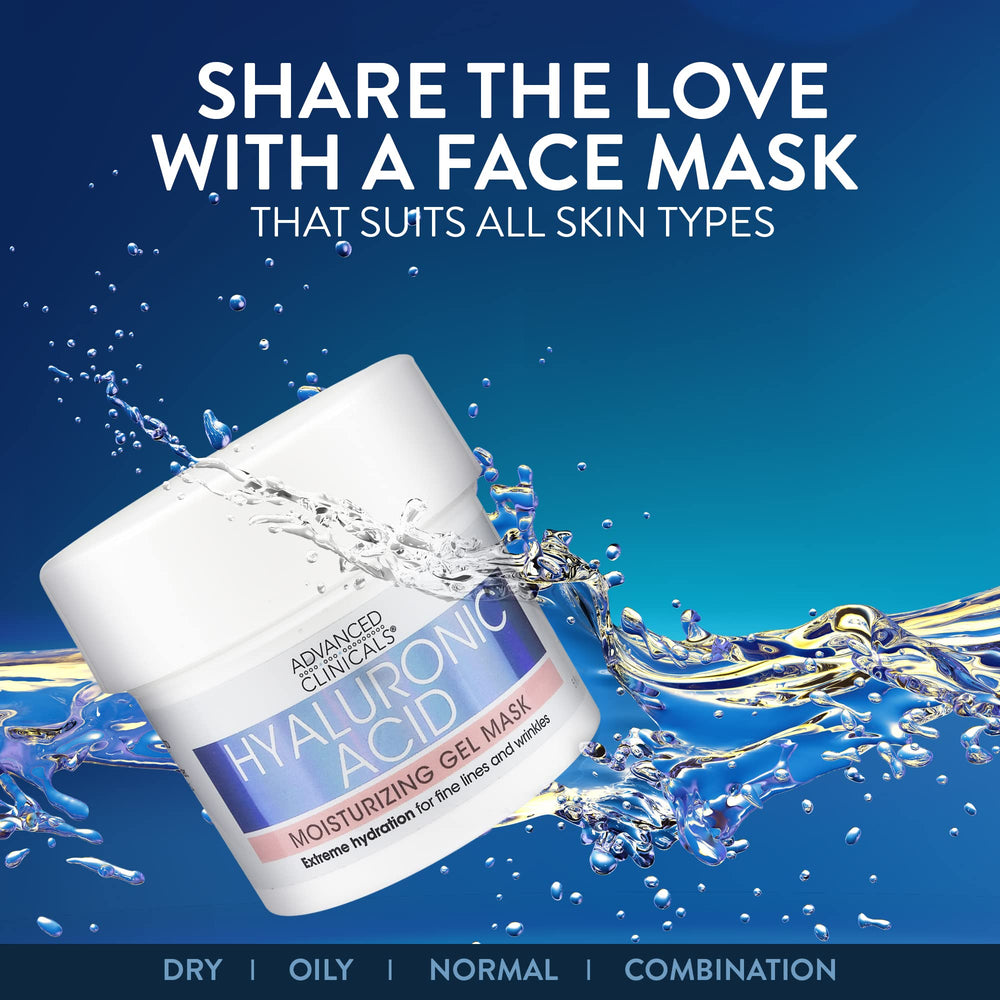 Advanced Clinicals Mascarilla Gel Hialurónico ideal para la rutina diaria de cuidado facial.