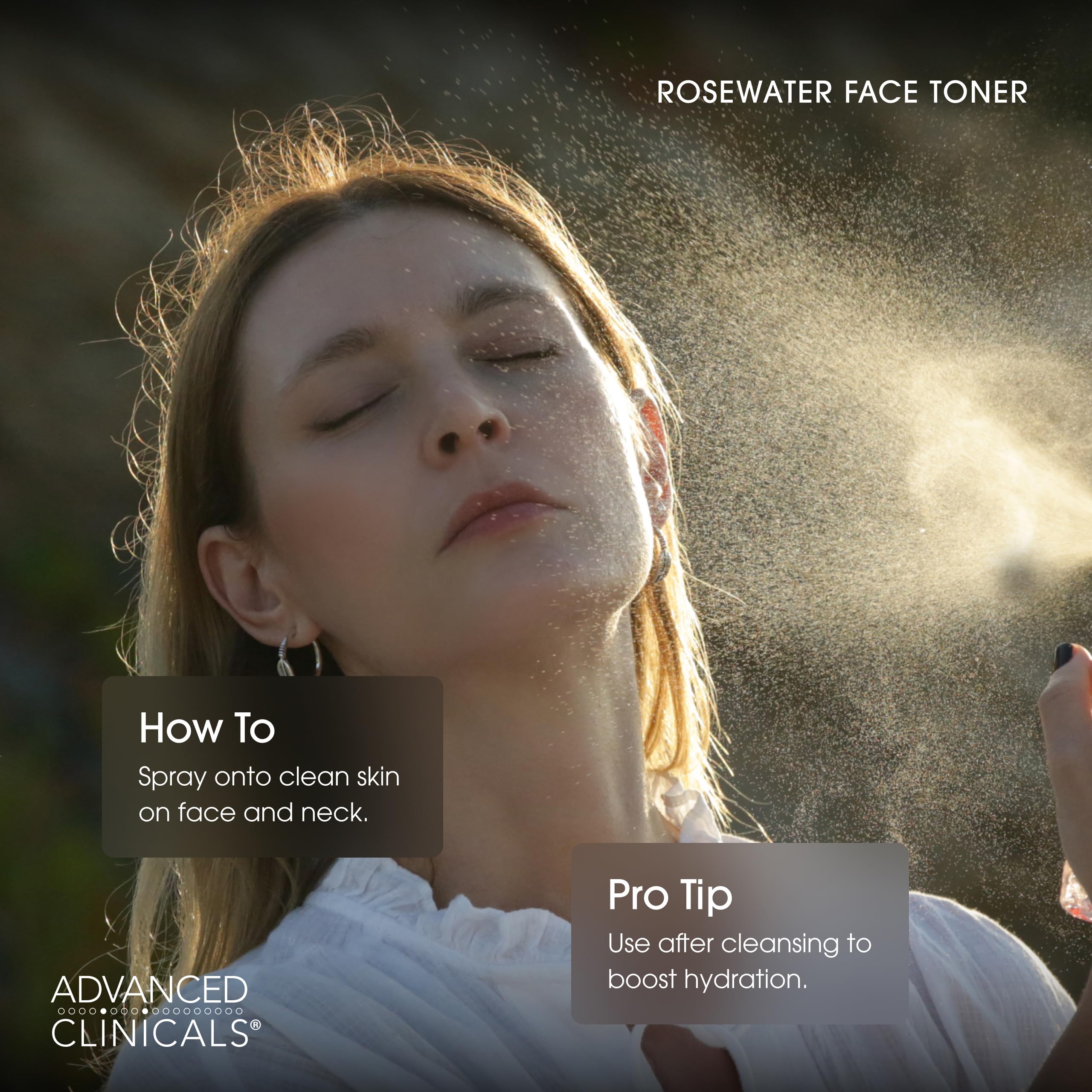 Advanced Clinicals peptides plump for a smoother appearance after each mist.