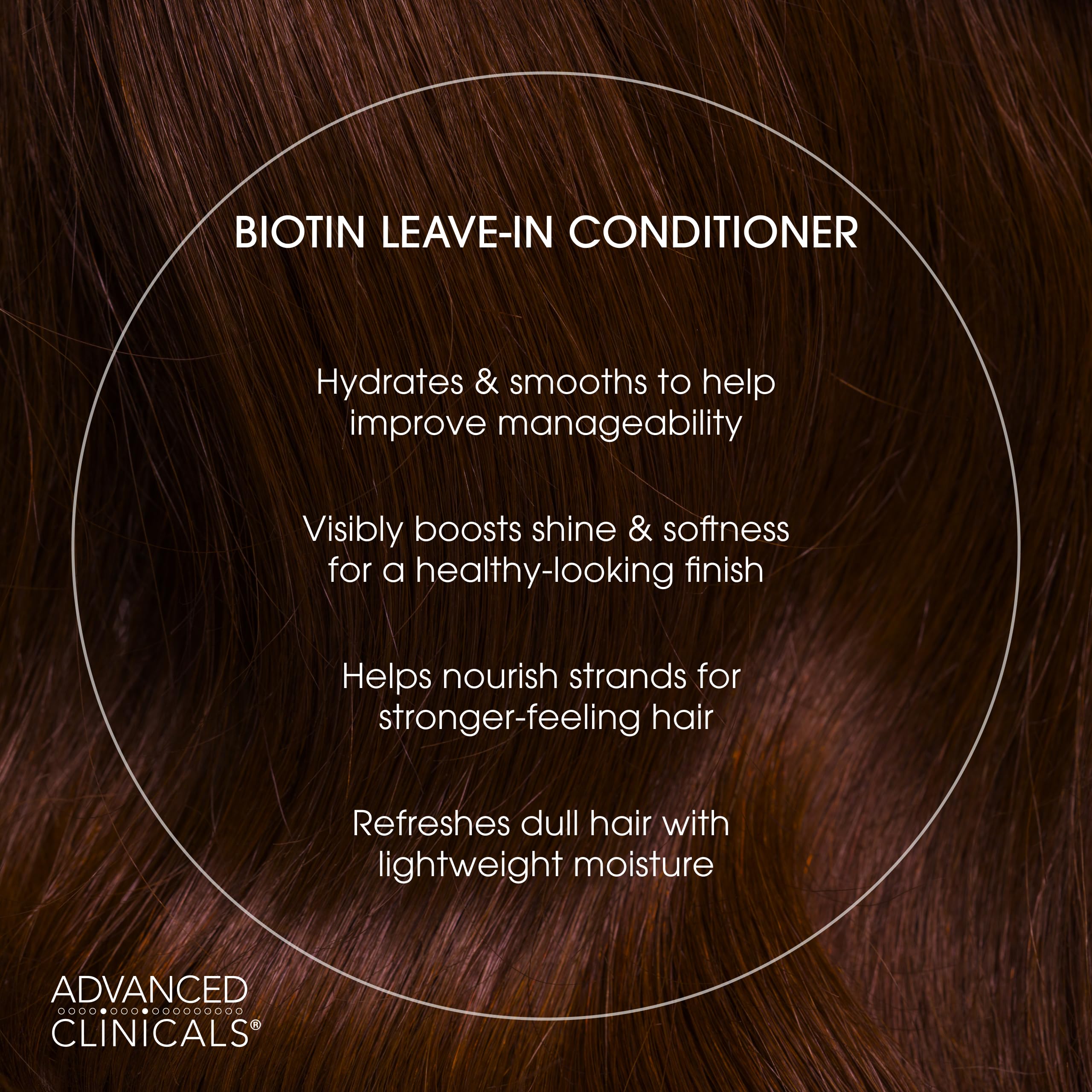 Advanced Clinicals resultado de brillo visible en cabello dañado tras uso