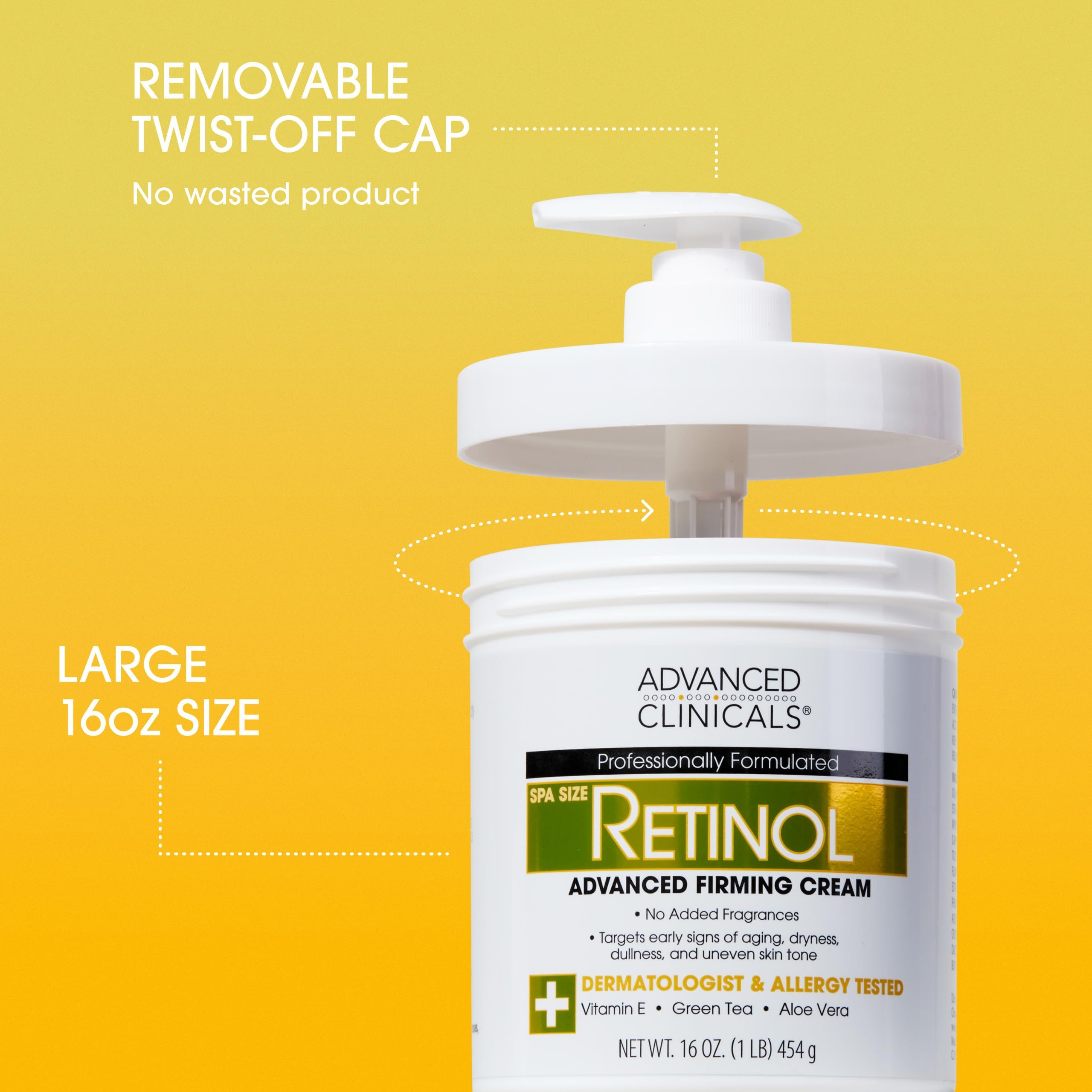 Advanced Clinicals Retinol body cream texture closeup showing rich hydration.
