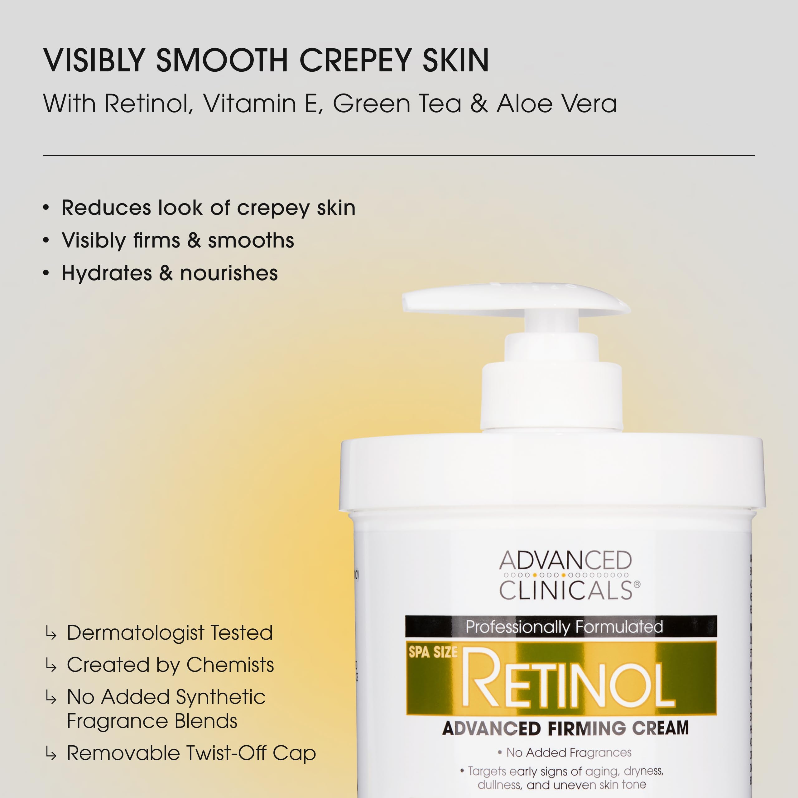Retinol Body Lotion creamy texture close-up highlights rich, non-greasy moisture