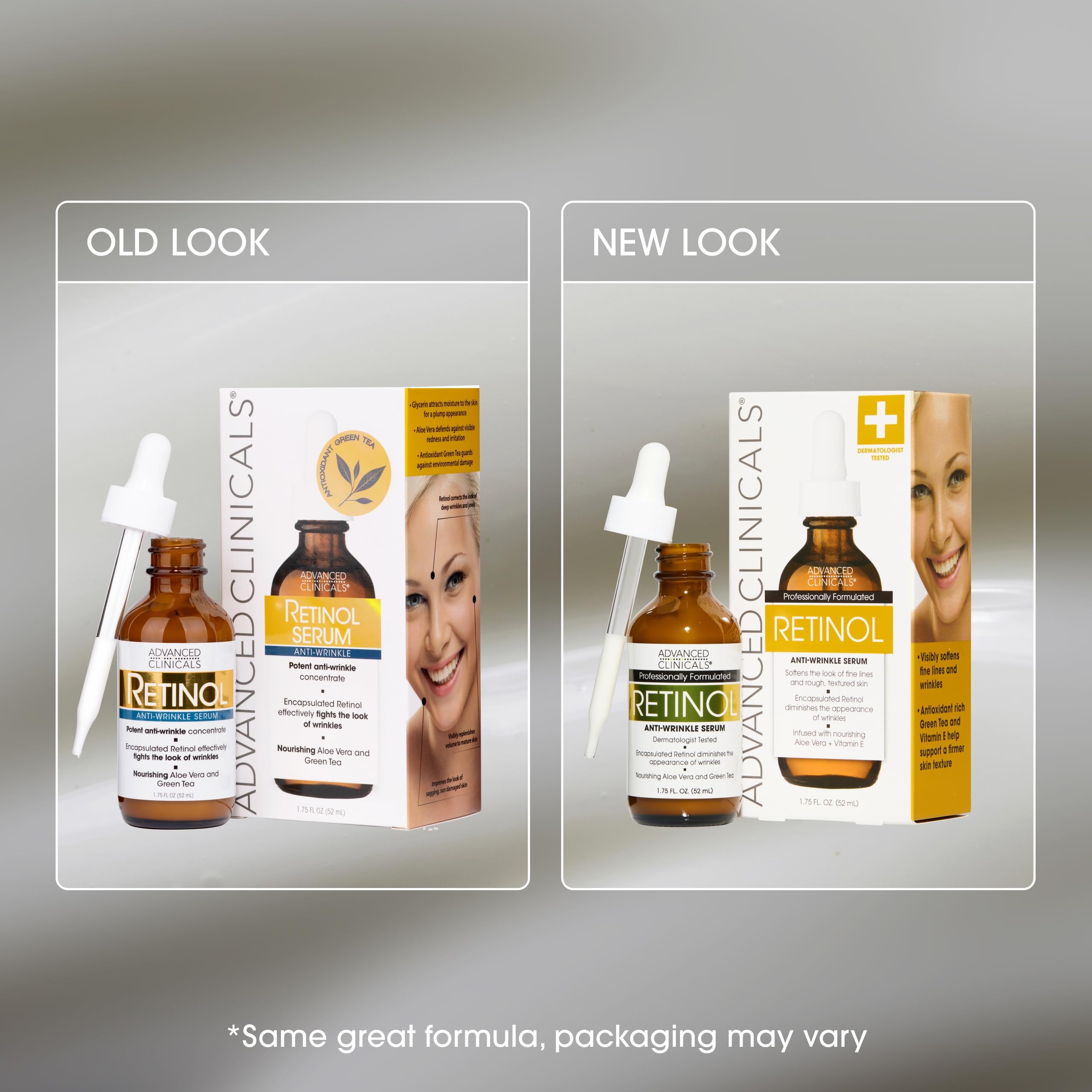 Advanced Clinicals Retinol Serum, cuidado anti-edad para piel con signos visibles.
