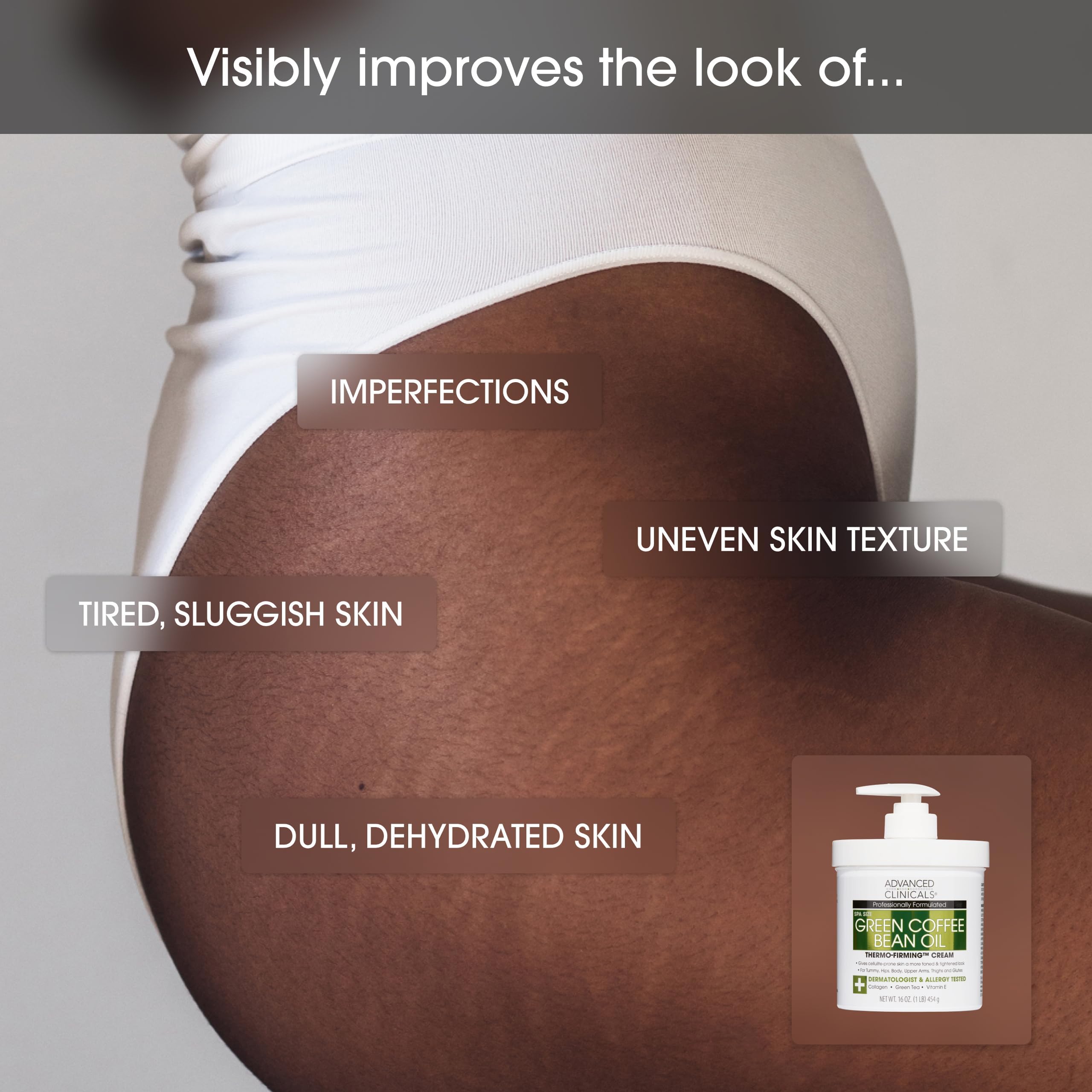 Advanced Clinicals science-backed formulation label signaling dermatologist testing