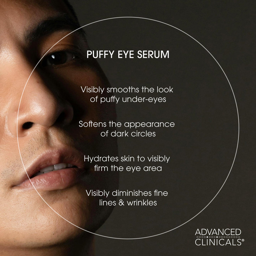 Advanced Clinicals suero textura gel ligero: se desliza suave sobre los ojos.