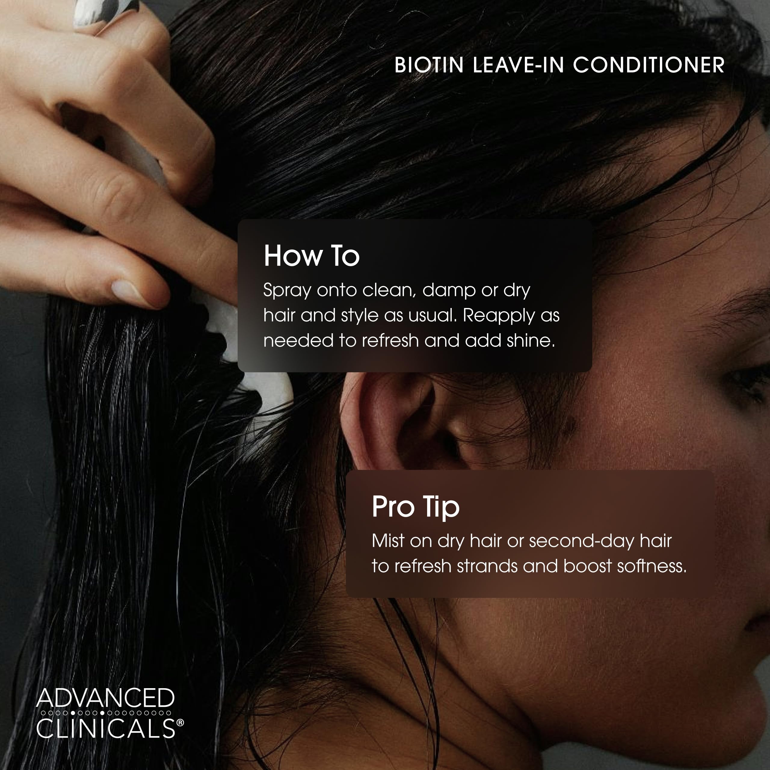 Advanced Clinicals textura suave y control del frizz en pelo mediano