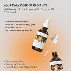Advanced Clinicals Sérum de Aceite de Cúrcuma, textura-seda para piel suave y luminosa.