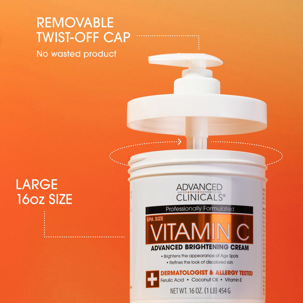 Advanced Clinicals crema cuerpo tono uniforme gracias a Vitamina C