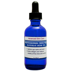 Advanced Skin Care glycolic peel application showing at-home exfoliation for smoother, more even skin tone