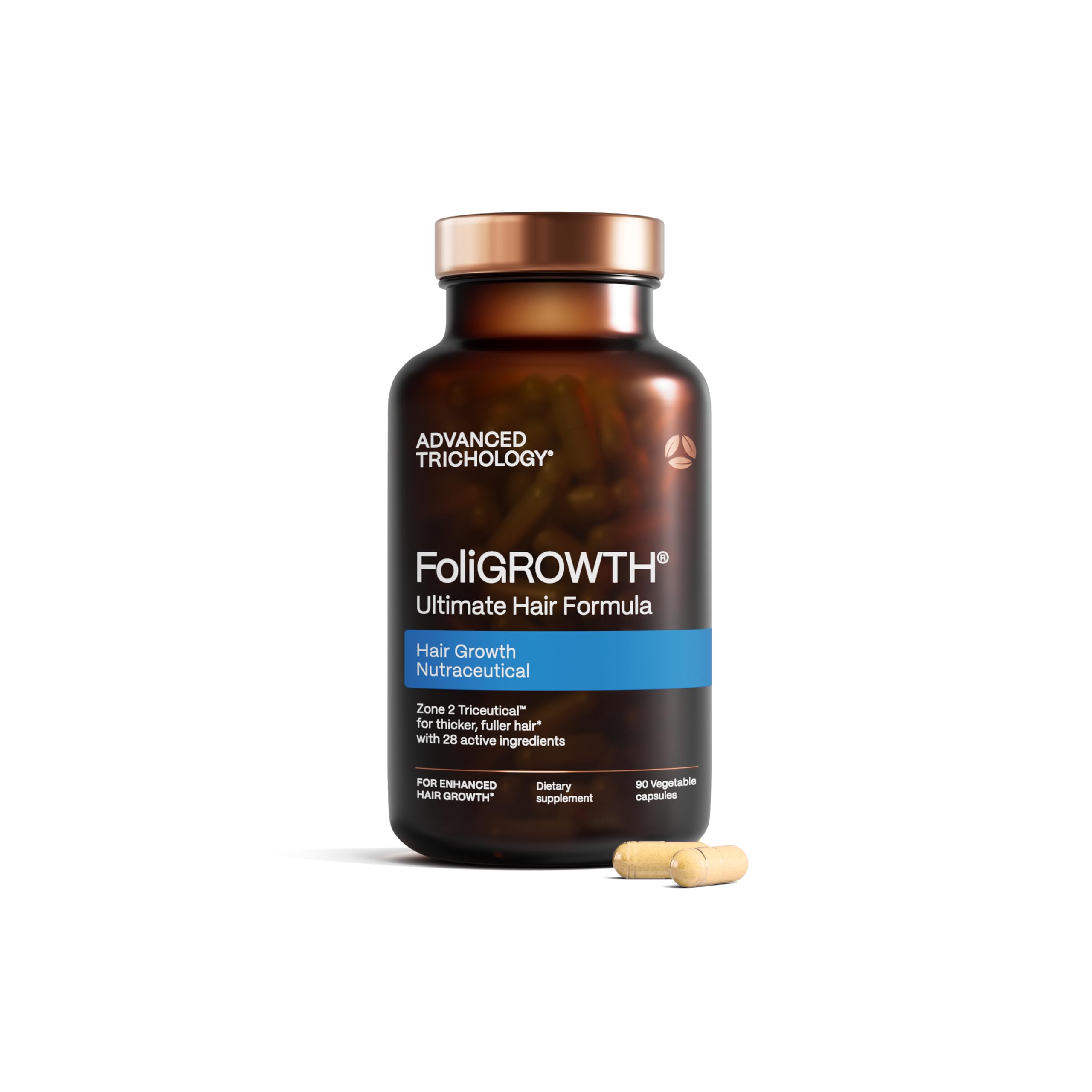 Advanced Trichology FoliGROWTH bottle supporting fuller hair health