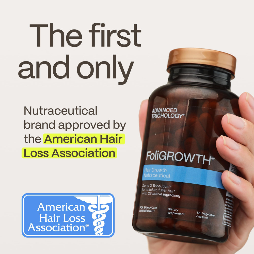 FoliGROWTH tablets close up showing vegetarian formula