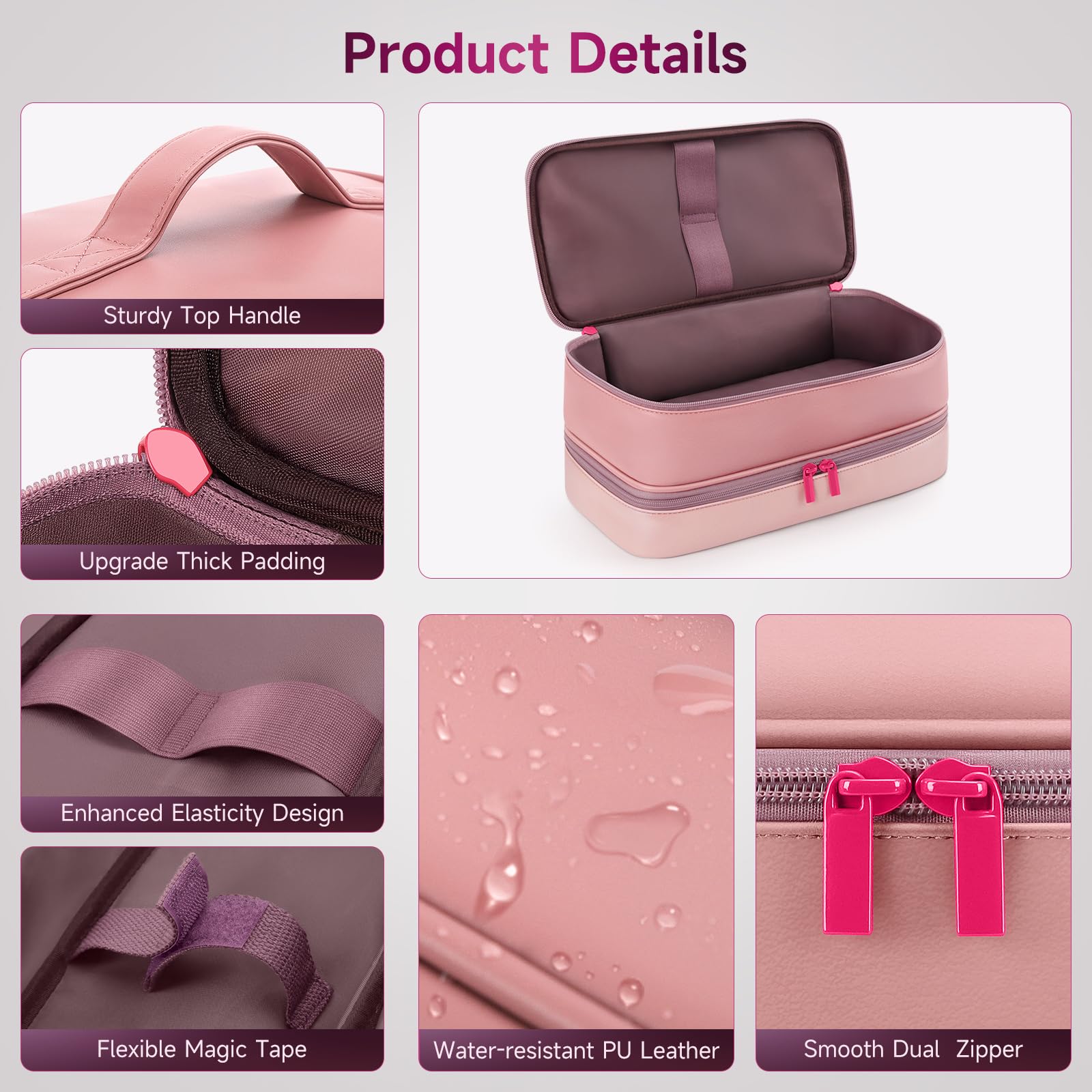 Adworte case stitching detail – stylish, sturdy daily carry.