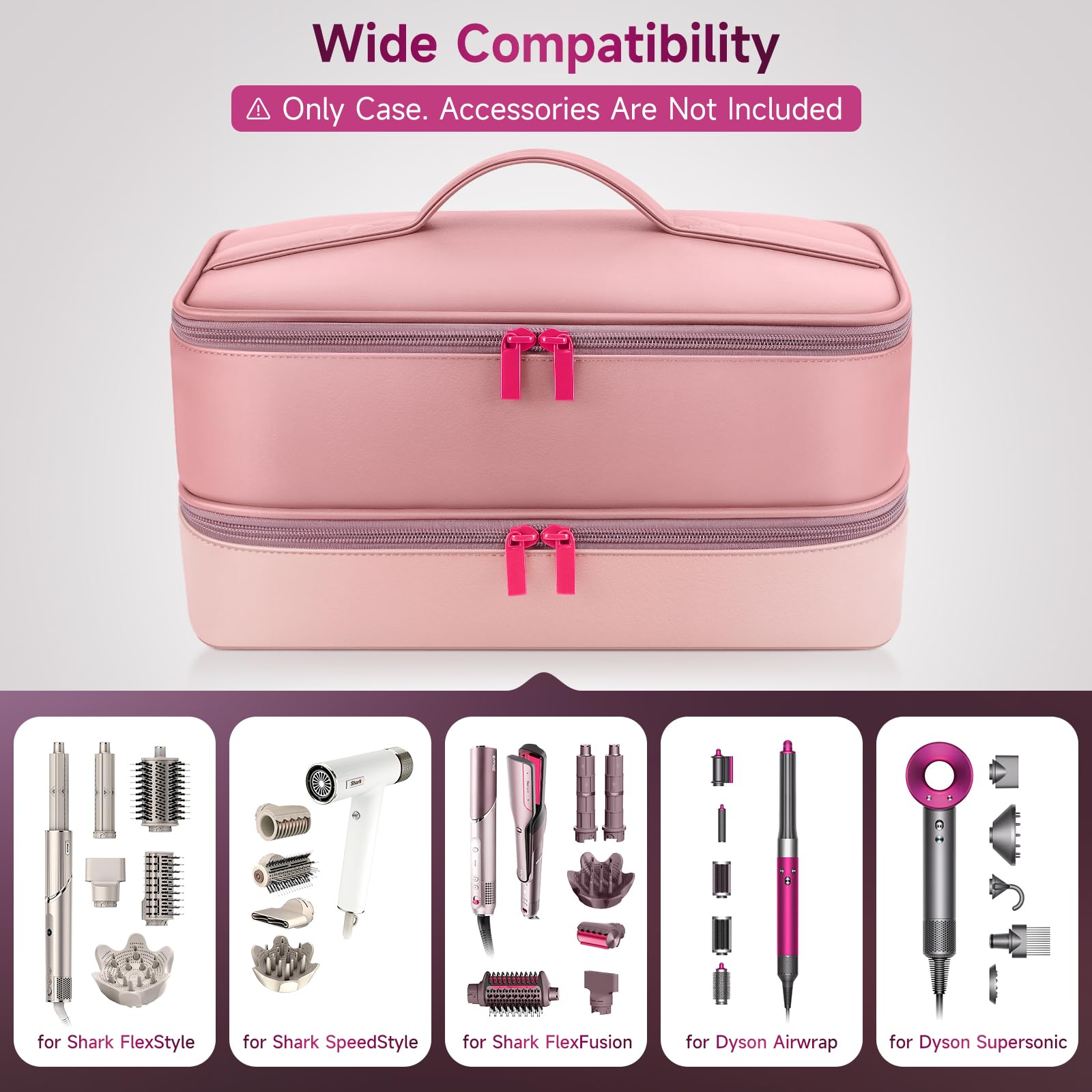 Adworte Shark FlexFusion case open interior – secure straps prevent movement.