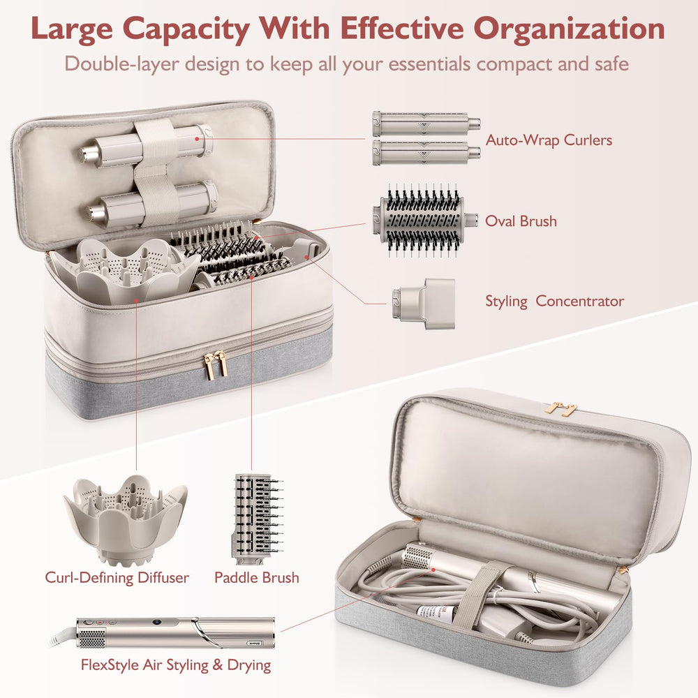 Adworte case with two-way zipper for quick access during travel