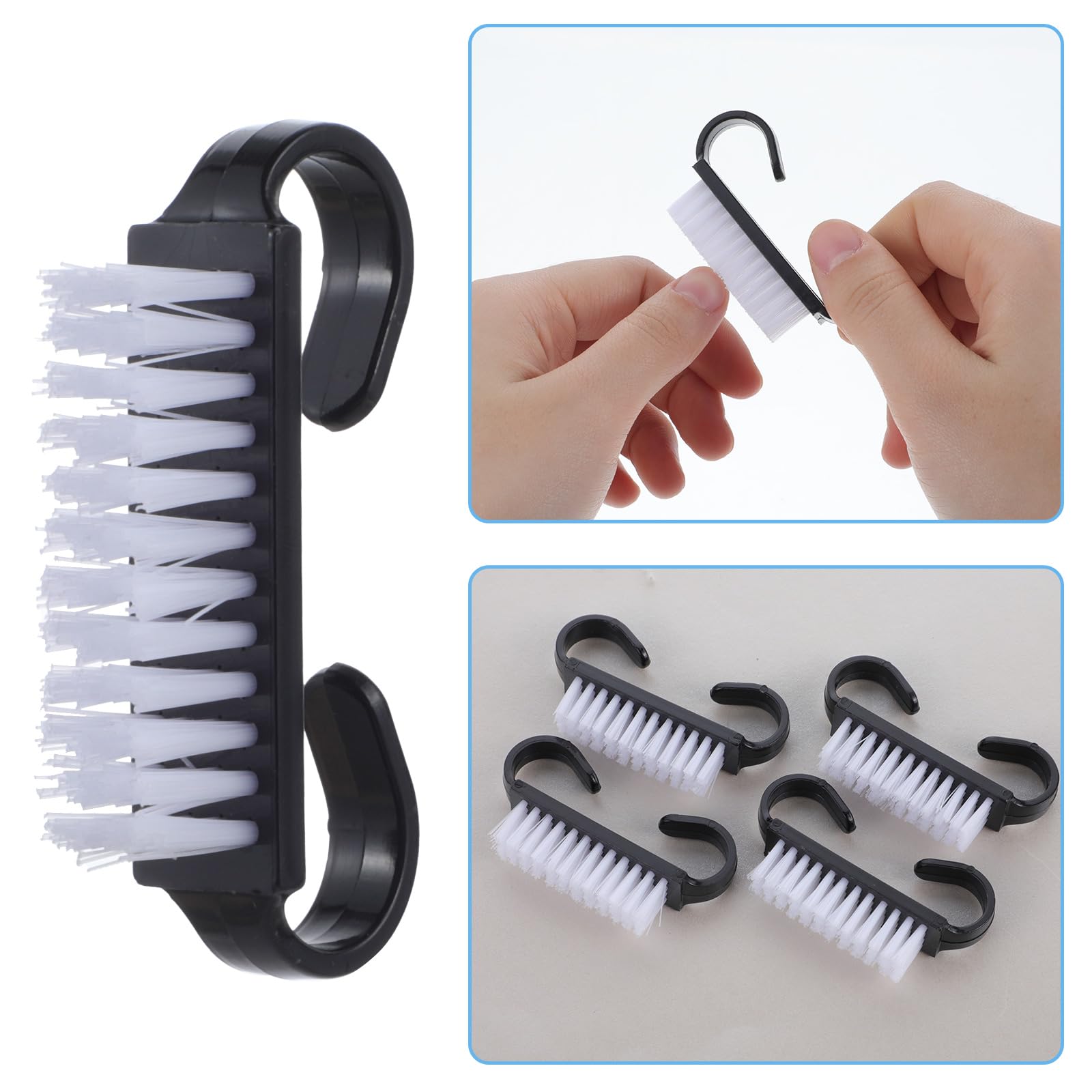Aeaocvo ergonomic handle nail brush designed for comfortable, steady use.