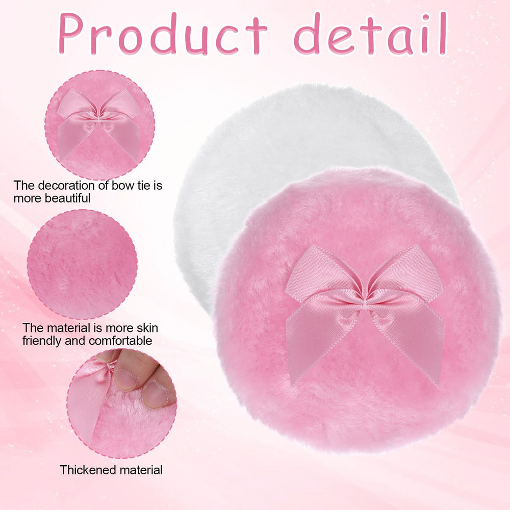 Aeaocvo large body powder puff in pink pack for smooth, comfortable powdering.