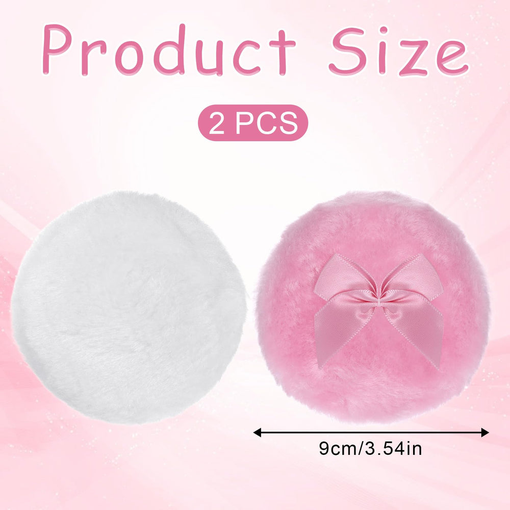 Aeaocvo large breathable puff ideal for talcum and loose powders.