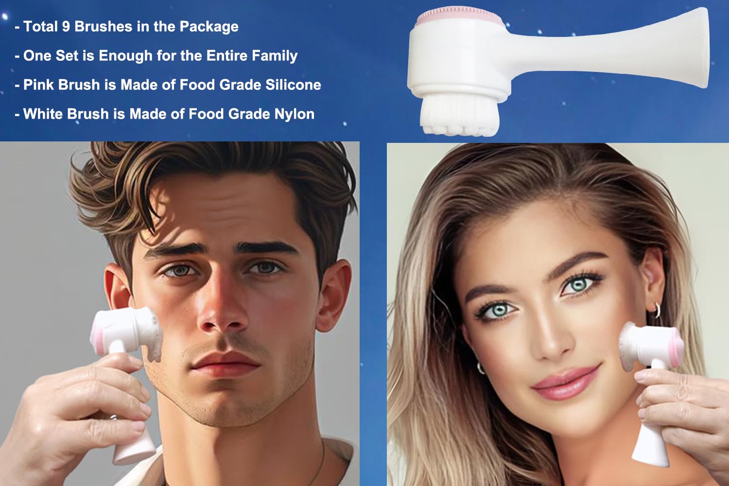 AECW silicone cleansing tool suitable for all ages and skin types.