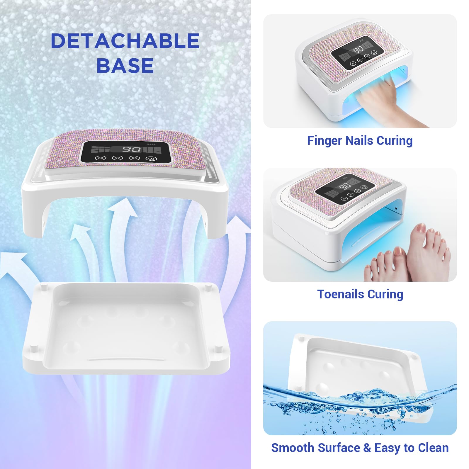 Aedavey portable compact nail lamp ideal for travel and quick sessions.
