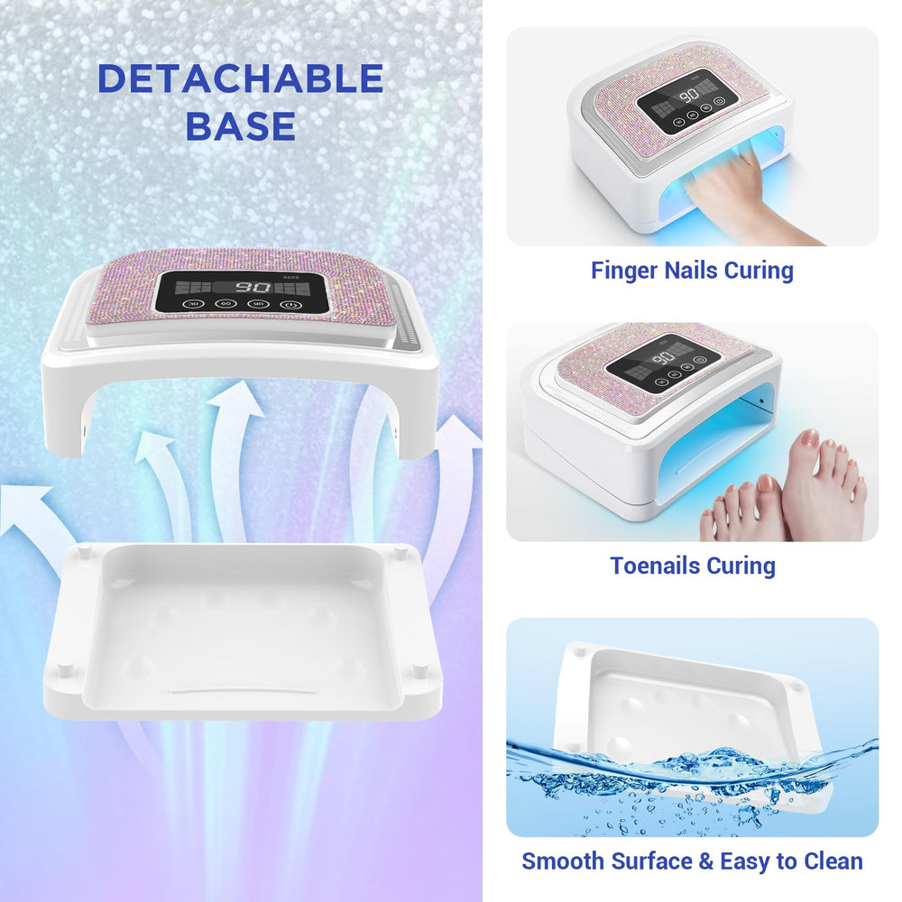 Aedavey portable compact nail lamp ideal for travel and quick sessions.