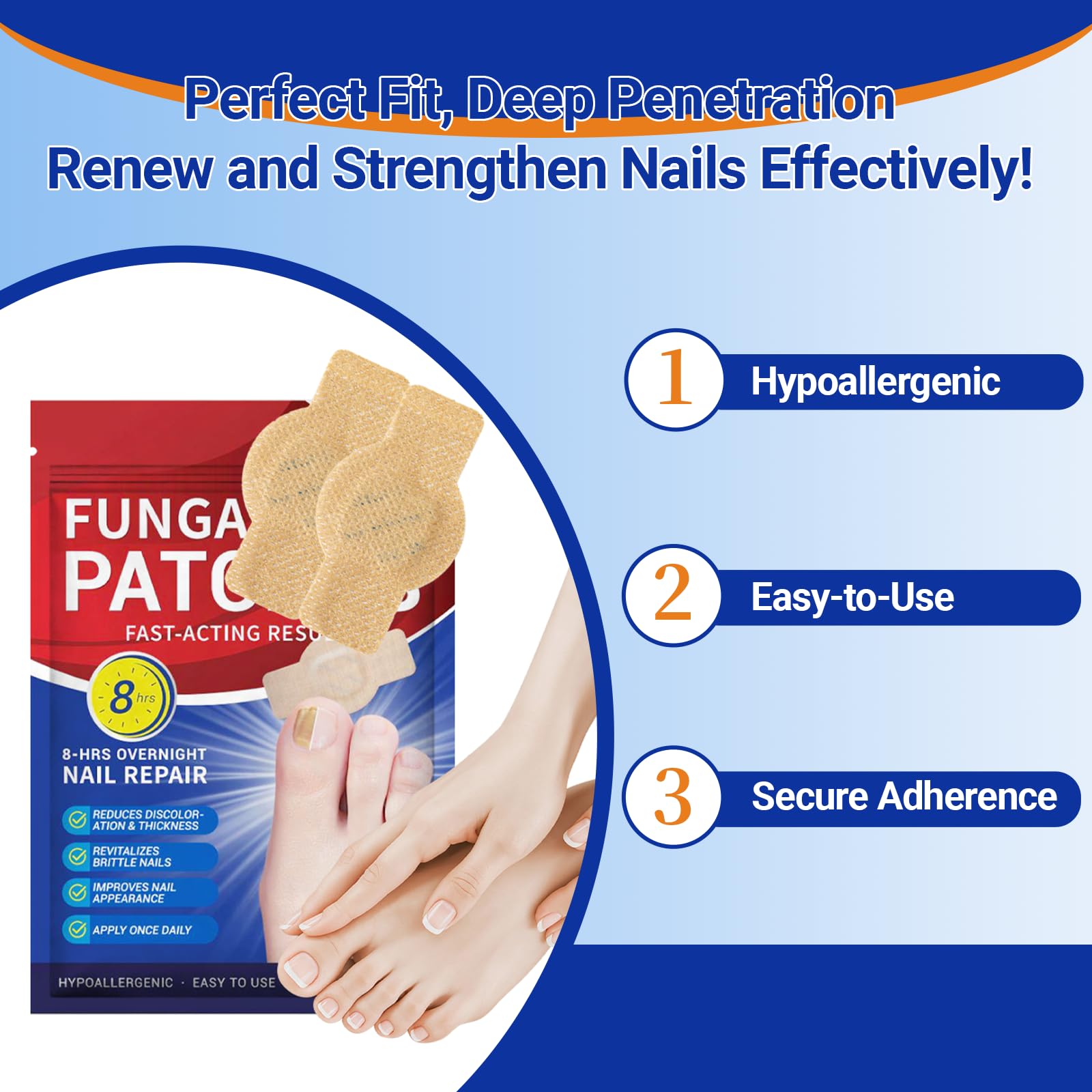 Aedydyce breathable nail patches keeping nails ventilated