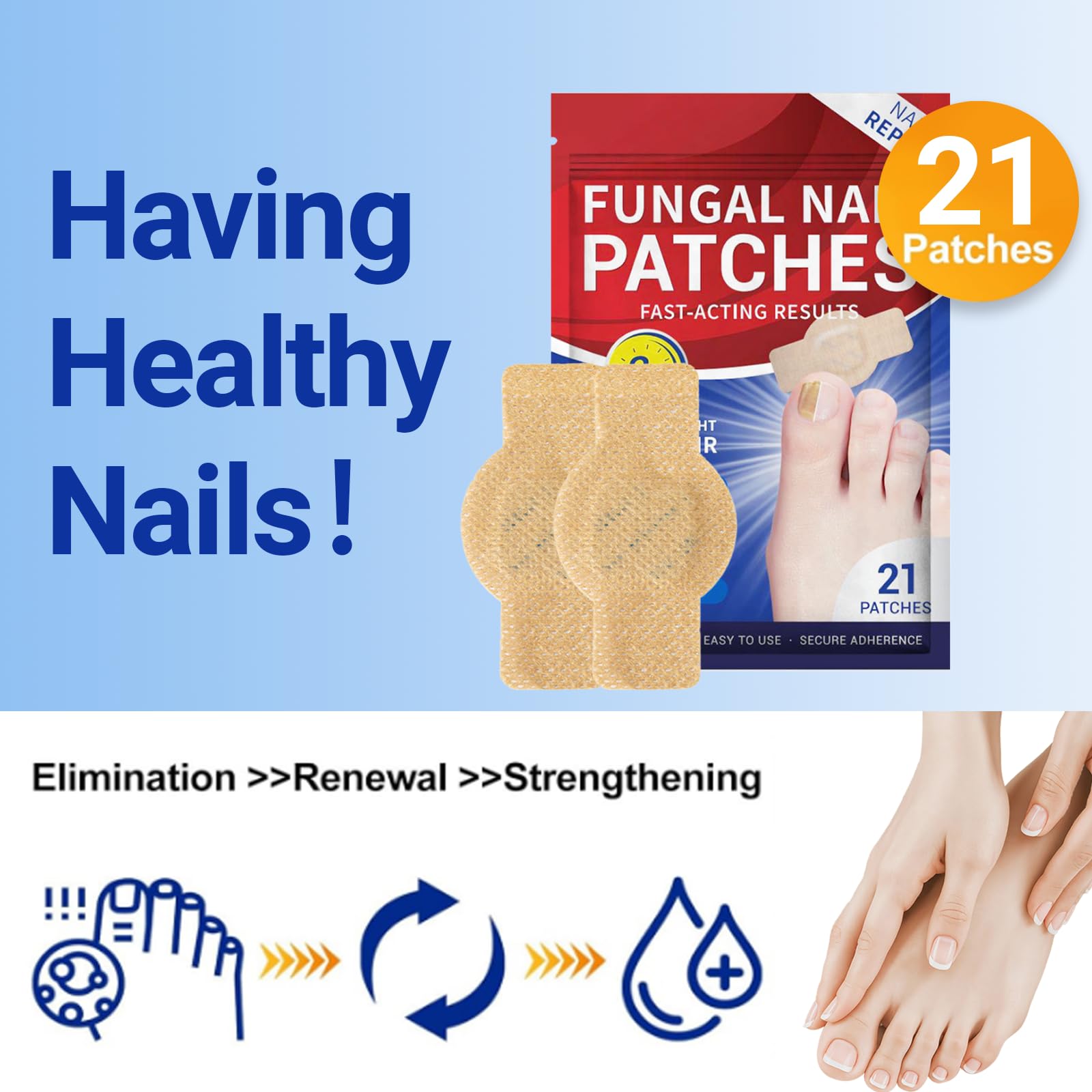 Aedydyce easy-to-apply patches suit nightly nail care
