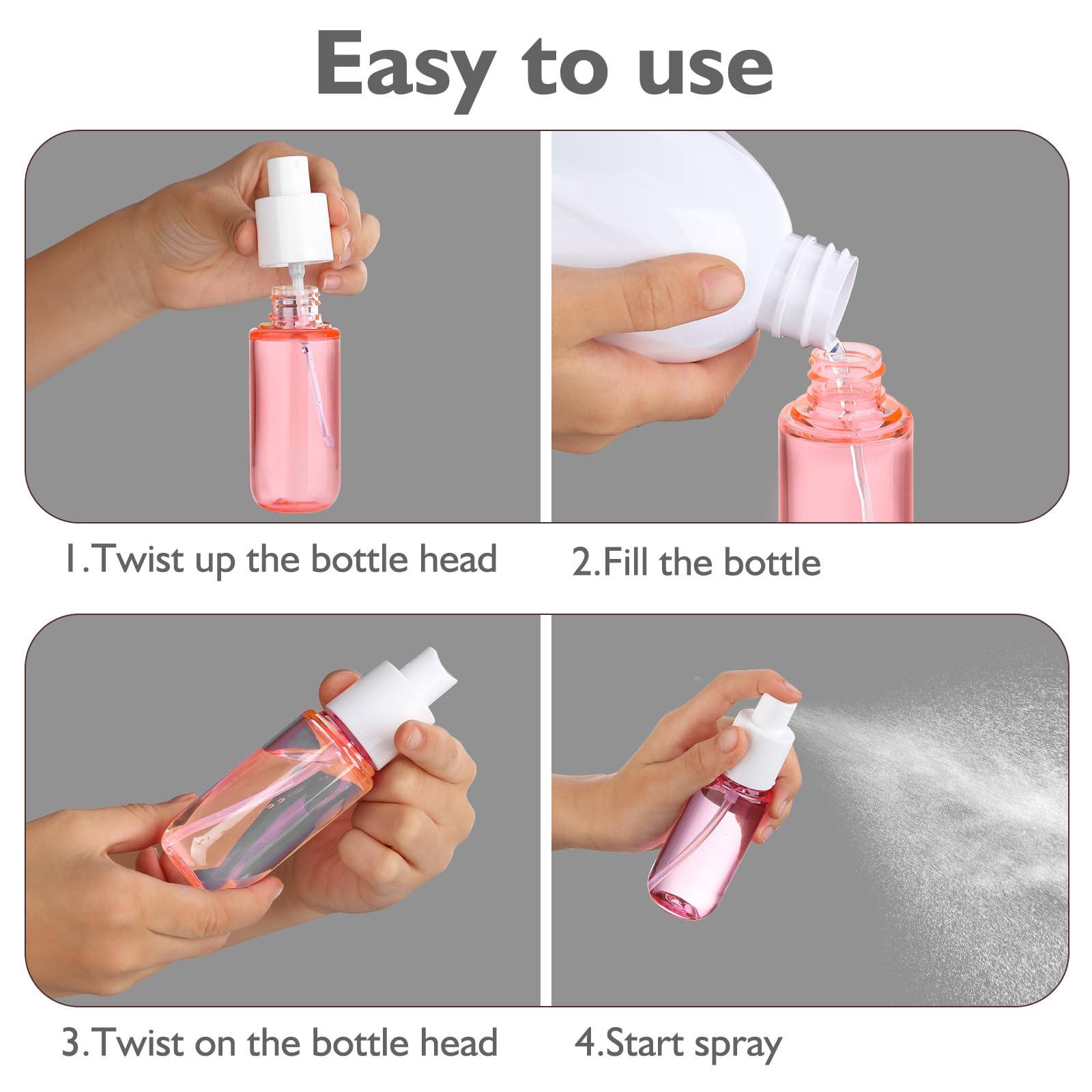 Aeibxiy fine-mist-nozzle-40ml delivers smooth, even sprays.