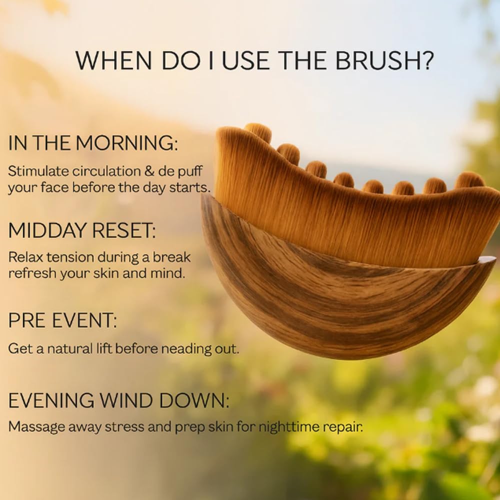 Aeki Lymphatic Contour Face Brush designed for daily use