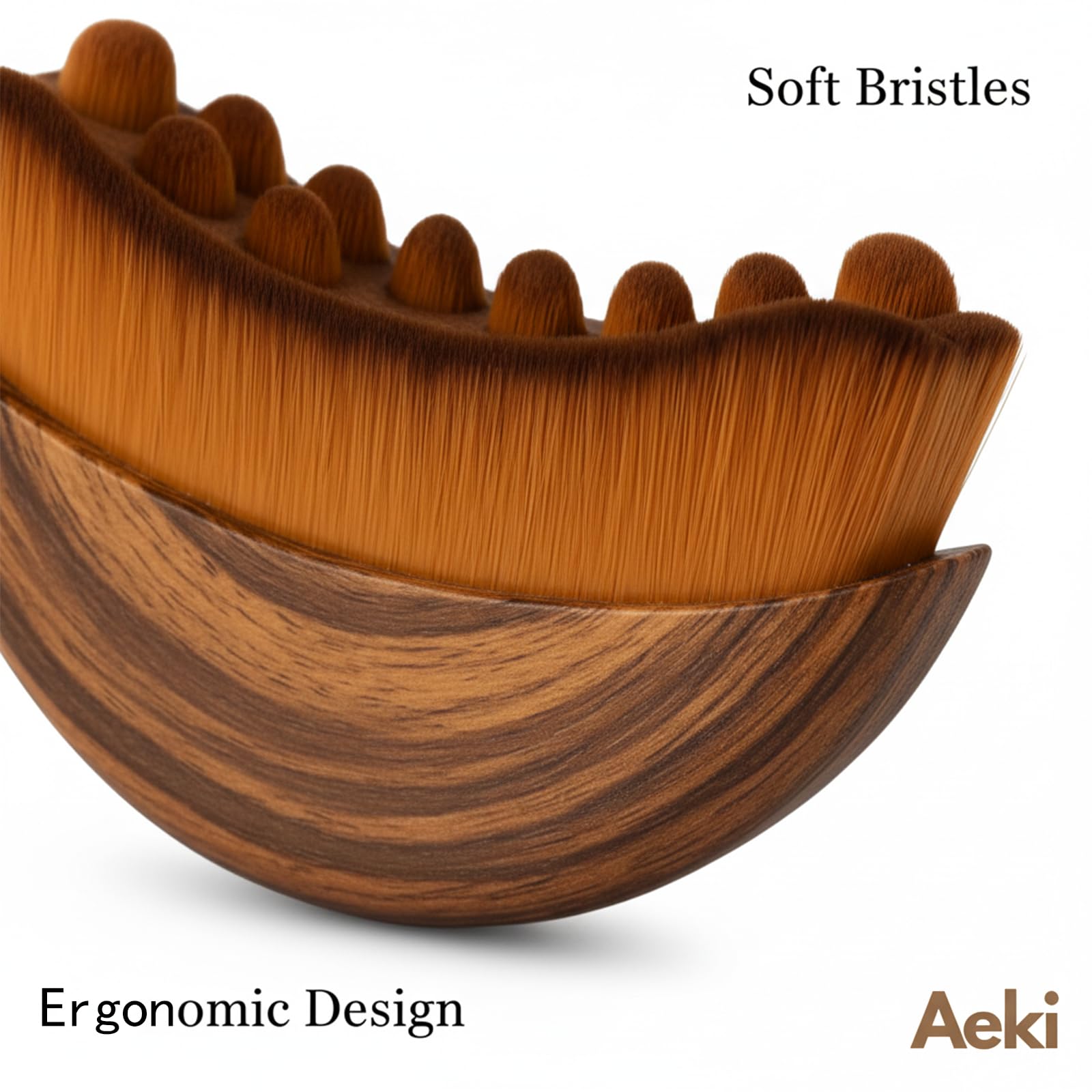 AEKI face brush in dry brushing mode highlights travel-friendly design and easy cleanup.