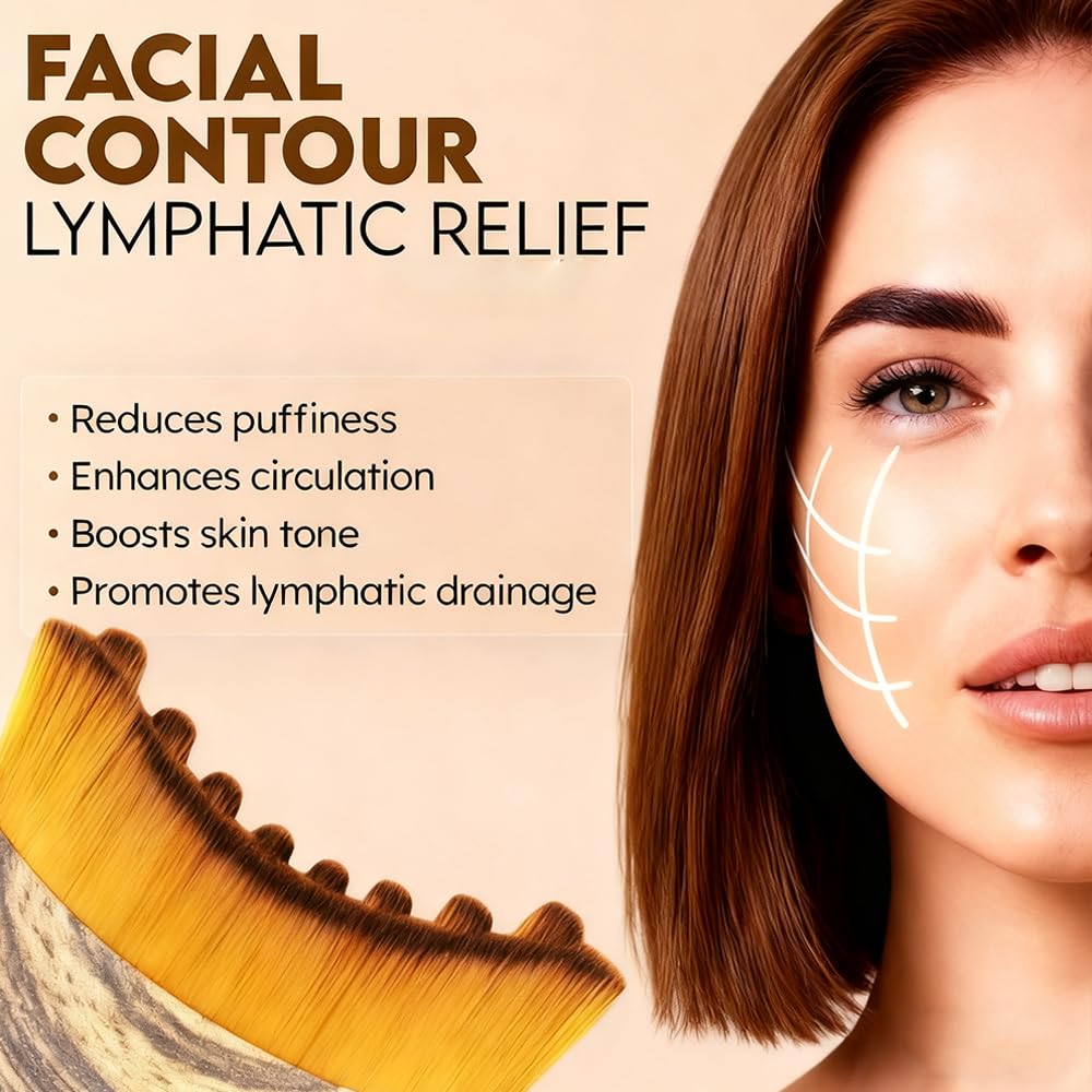 Aeki Lymphatic Contour Face Brush travel-ready and compact