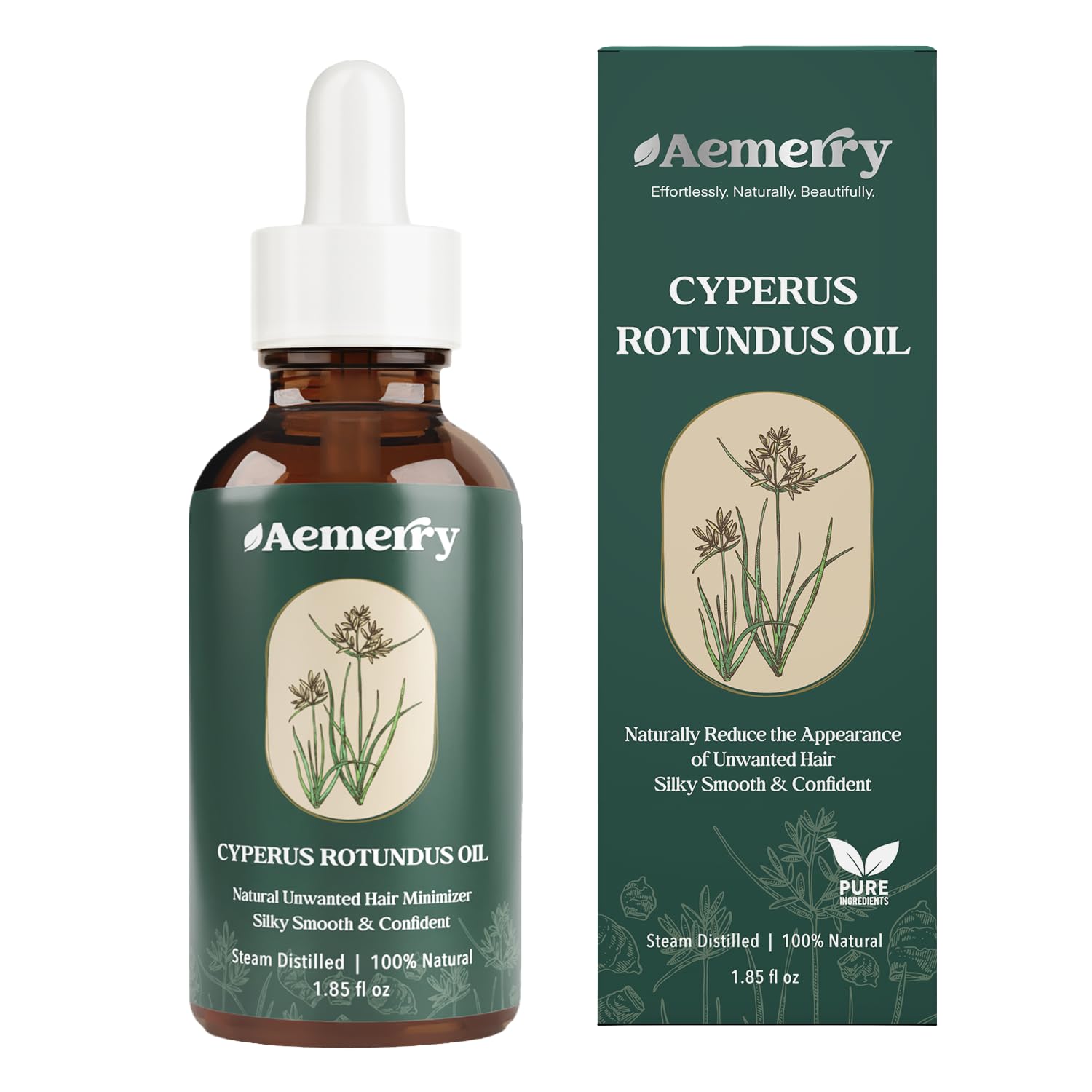 Aemerry Cyperus Rotundus Oil brand hero image showcasing natural care