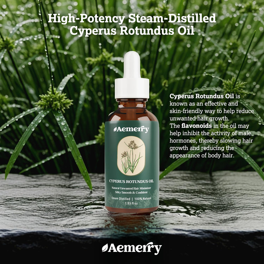 Aemerry Cyperus Rotundus Oil close-up texture shows nourishing consistency