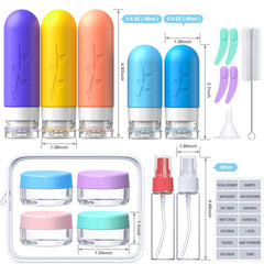 Aeomni 3oz bottles with large-cap design prevent leaks during flights.