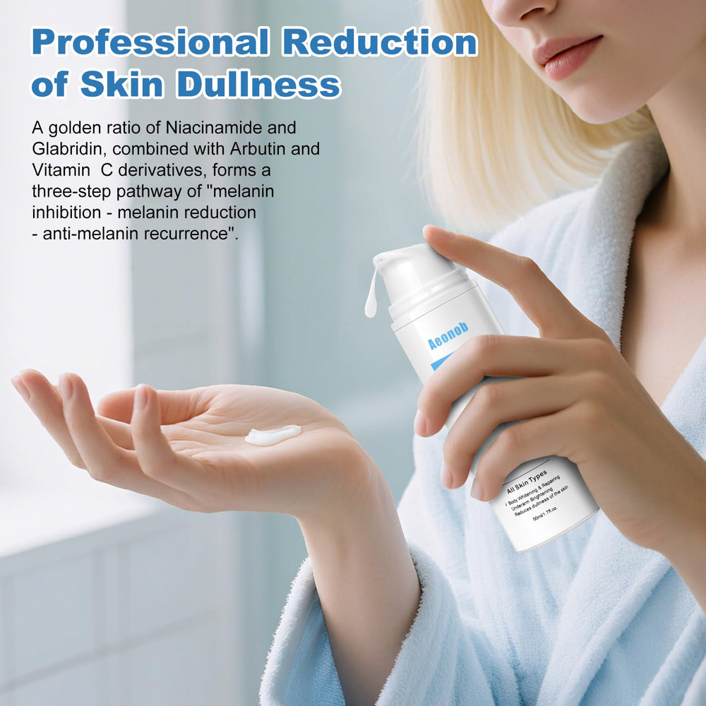Aeonob crema aclaradora para zona bikini, fórmula suave para áreas sensibles.