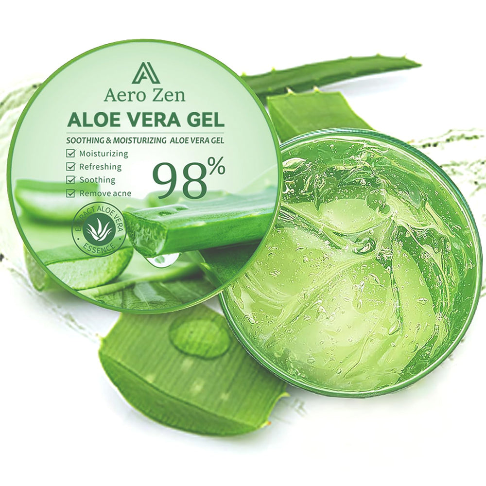 Aero Zen Aloe Gel used on hair tips for light conditioning.